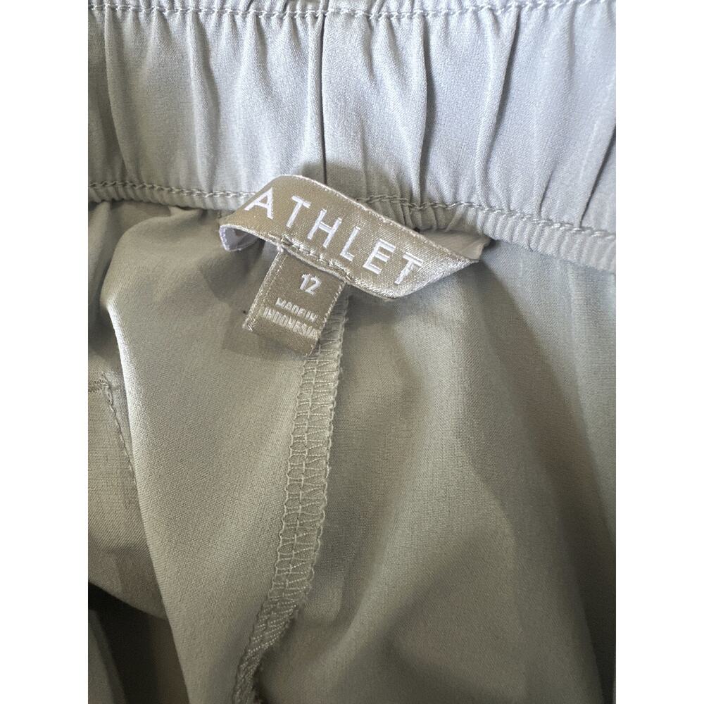 Athleta Skyline Pants Light Gray Tie Waist Athleisure Travel Lifestyle Size 12 - Picture 5 of 11